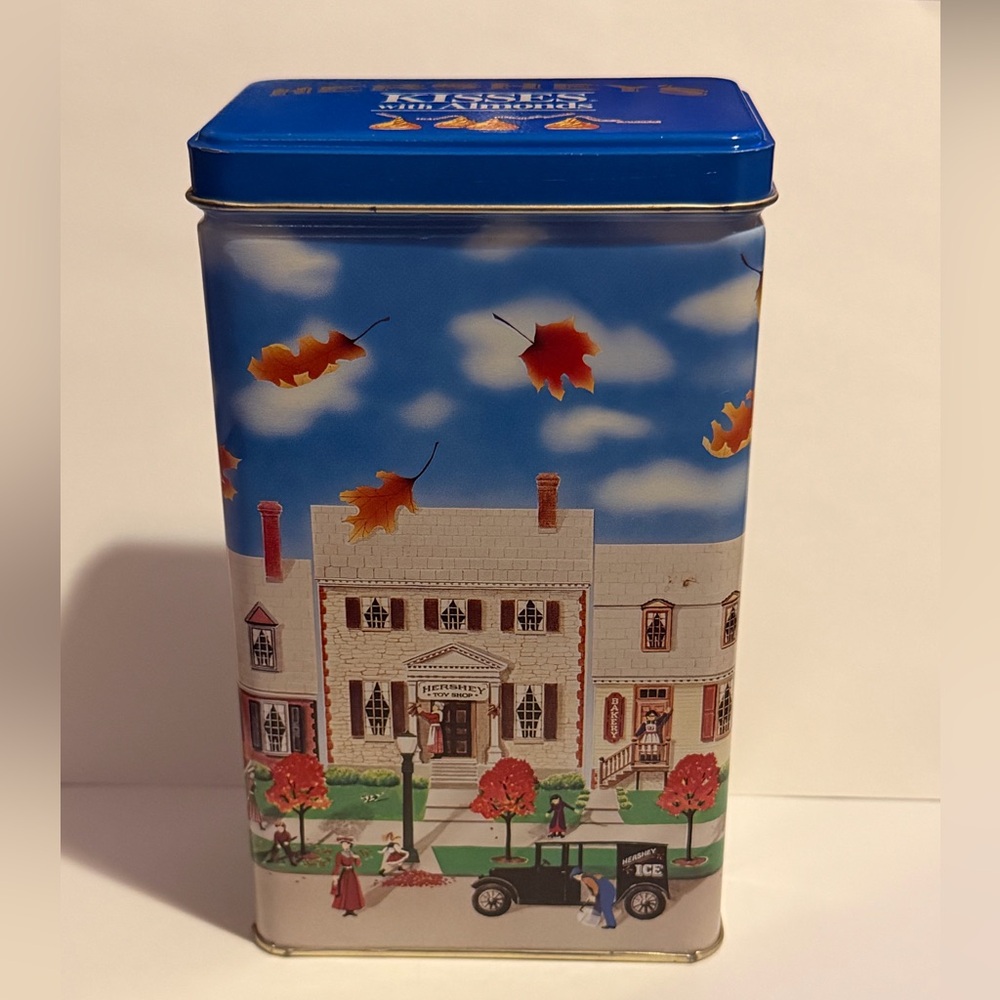 Vintage 1990 Hershey’s Kisses with Almonds Hometown Series Canister